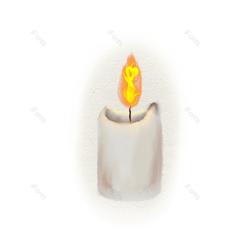 蜡烛图片,火焰元素,手绘水彩PNG,免抠素材